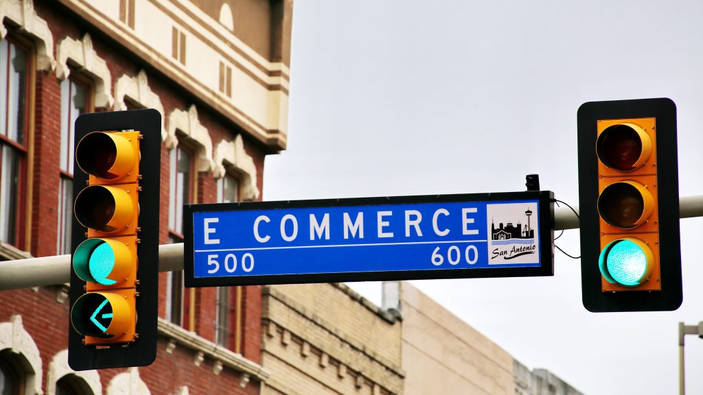 ecommerce text on street sign, ERP(Enterprise Resource Planning) System in Singapore